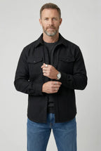 men's casual overshirt in black