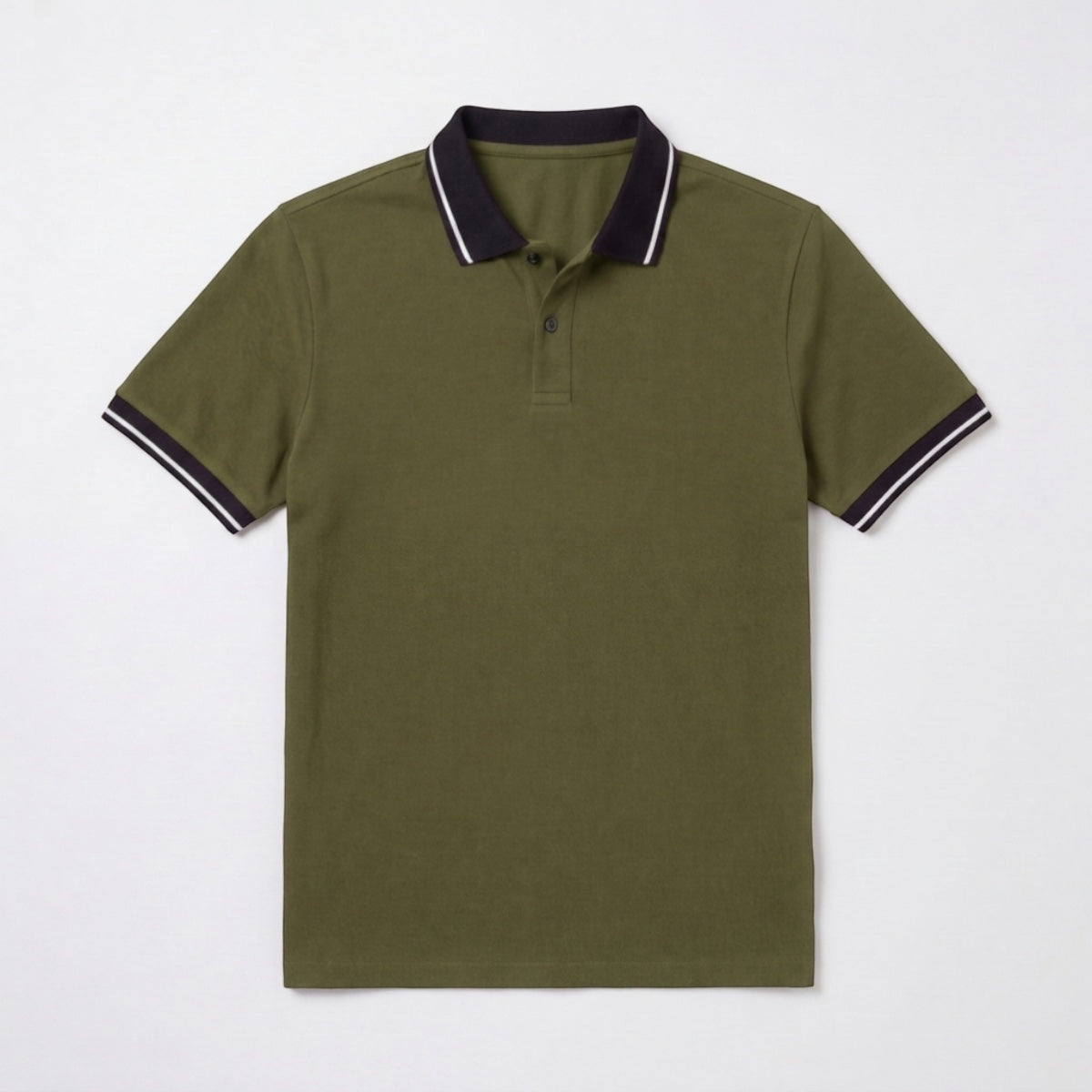 Men's Contrast Collar Polo Shirt