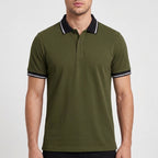 Men's Contrast Collar Polo Shirt