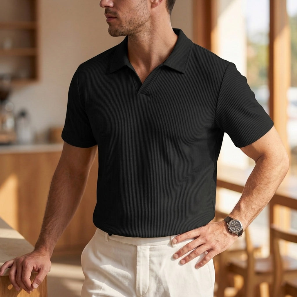 Men's Slim Fit Johnny Collar Polo