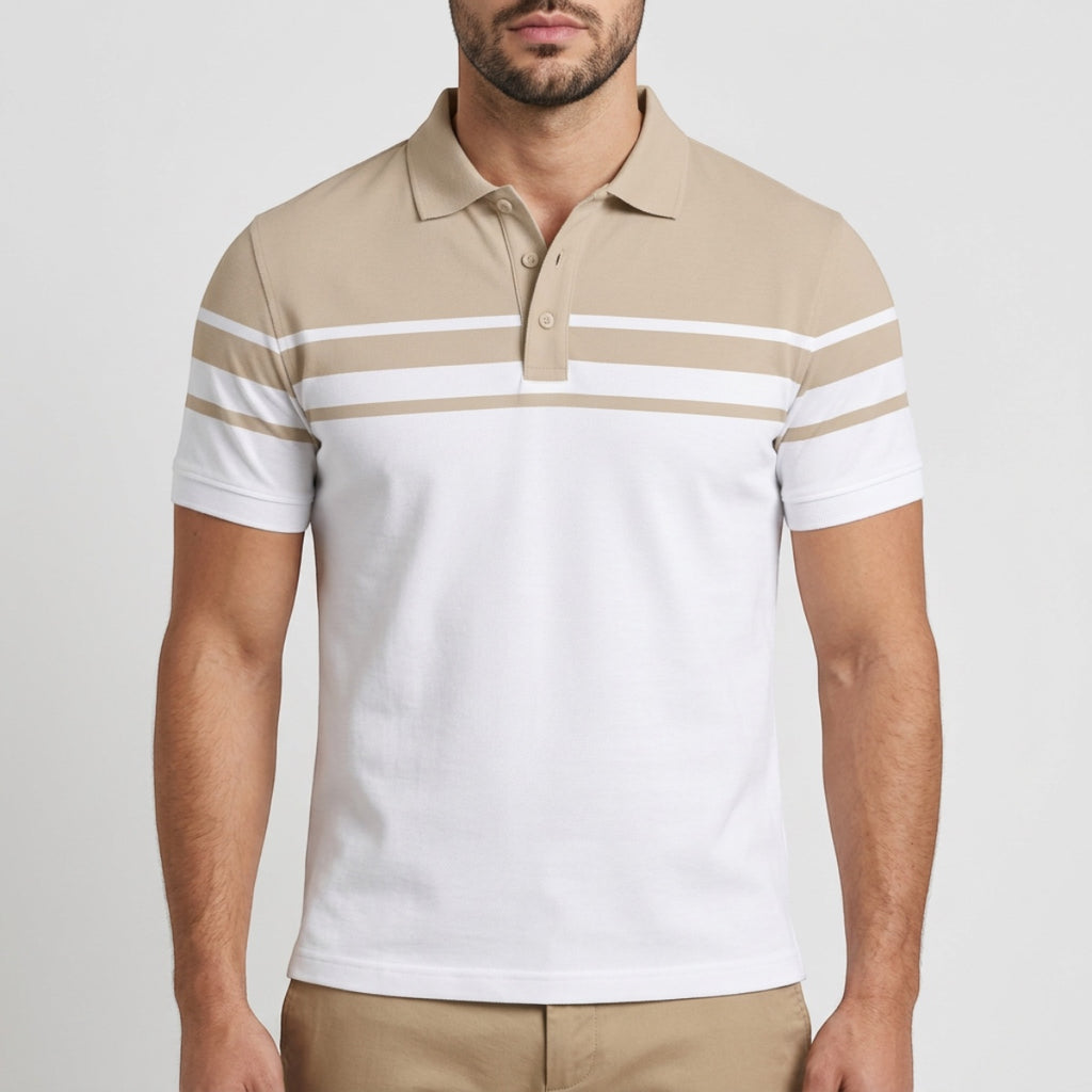 Men's Striped Classic Polo