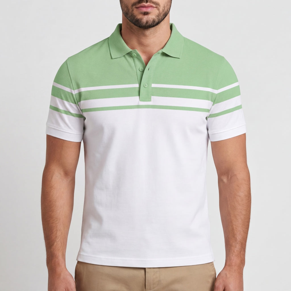 Men's Striped Classic Polo