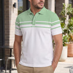 Men's Striped Classic Polo