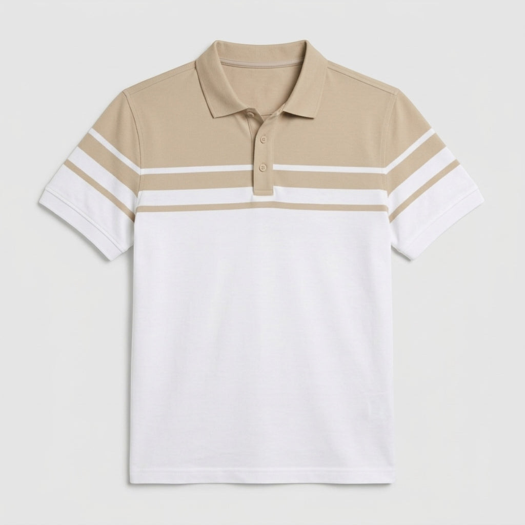 Men's Striped Classic Polo