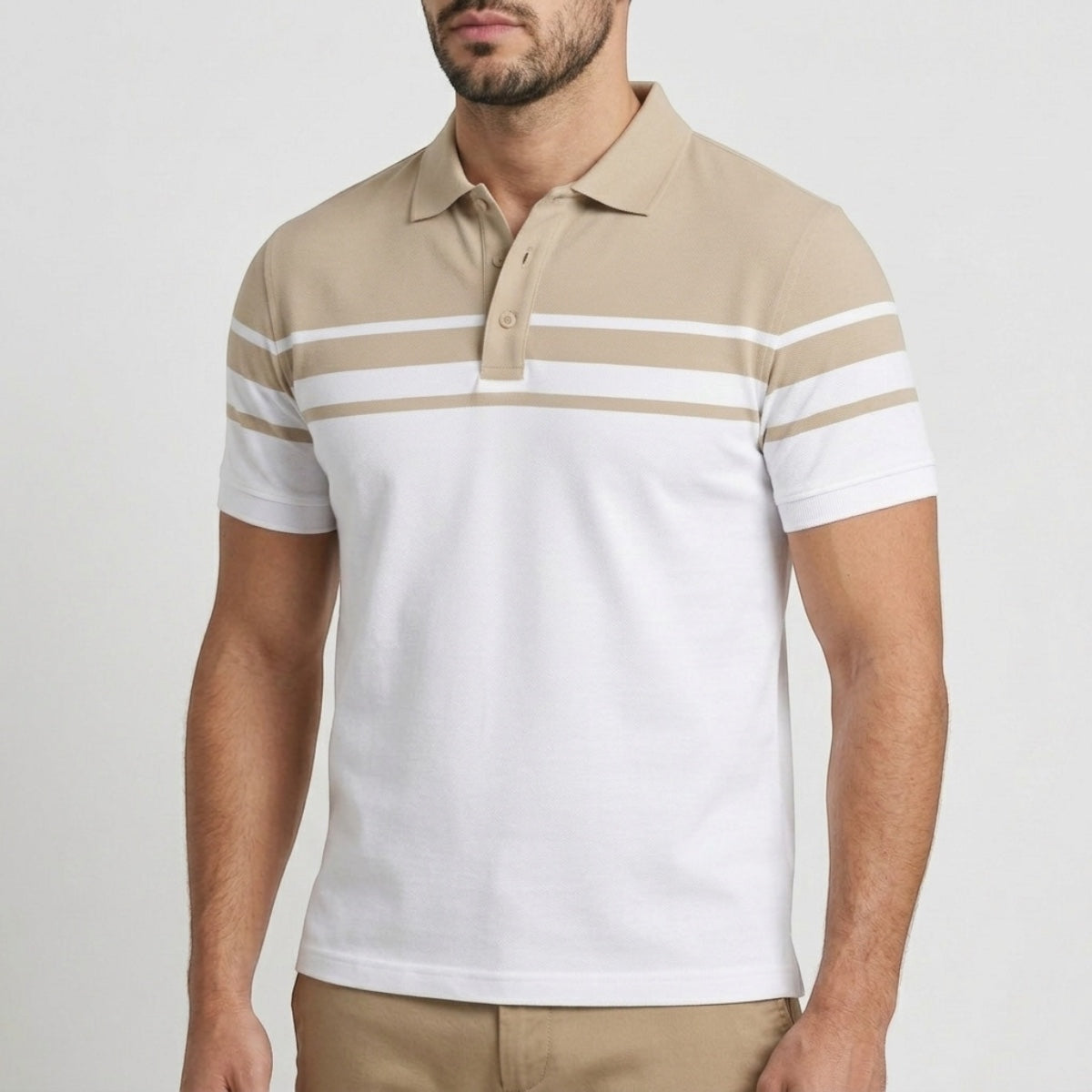 Men's Striped Classic Polo
