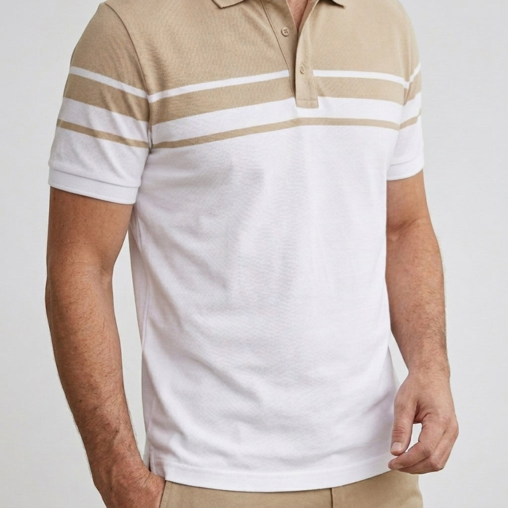 Men's Striped Classic Polo