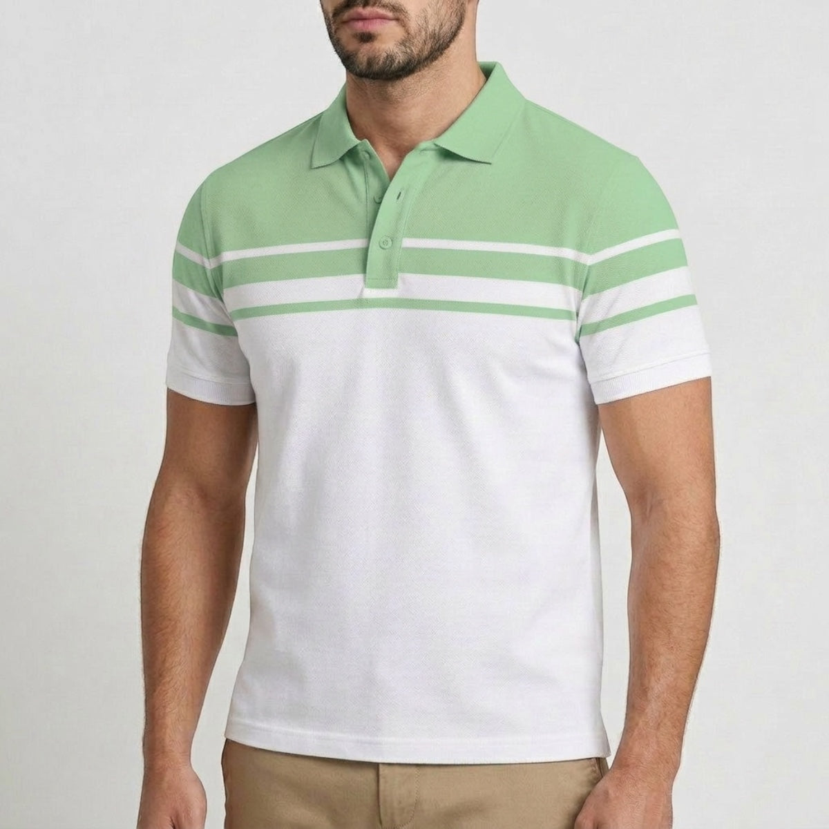 Men's Striped Classic Polo