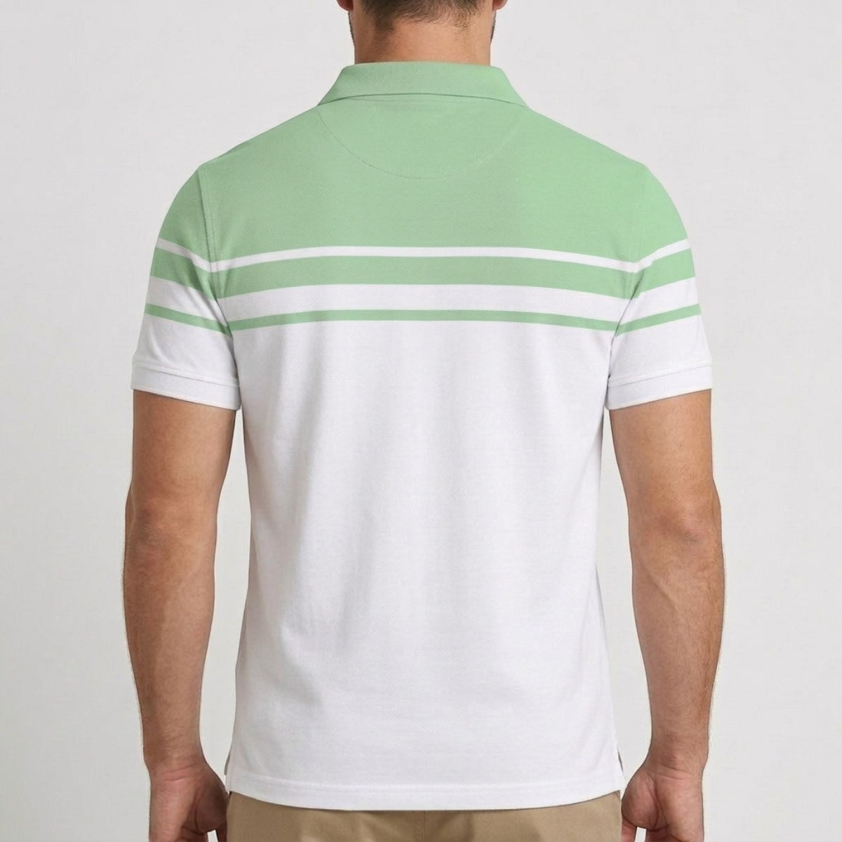 Men's Striped Classic Polo