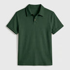 Men's Textured Knit Polo Shirt