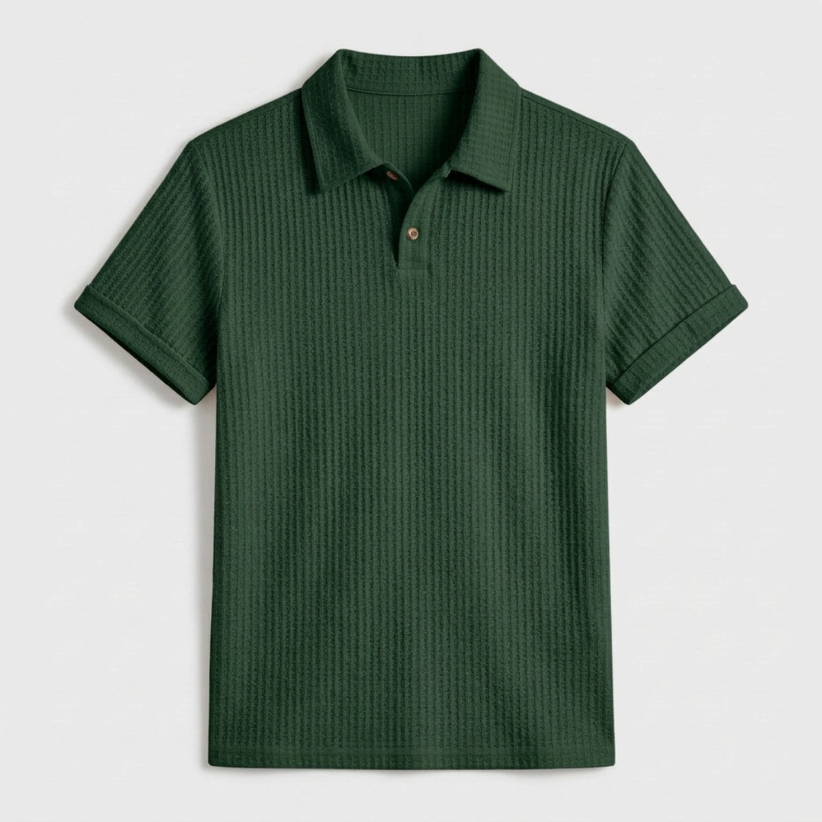 Men's Textured Knit Polo Shirt