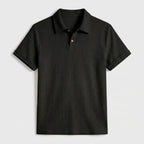 Men's Textured Knit Polo Shirt