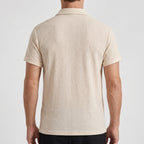Men's Textured Knit Polo Shirt
