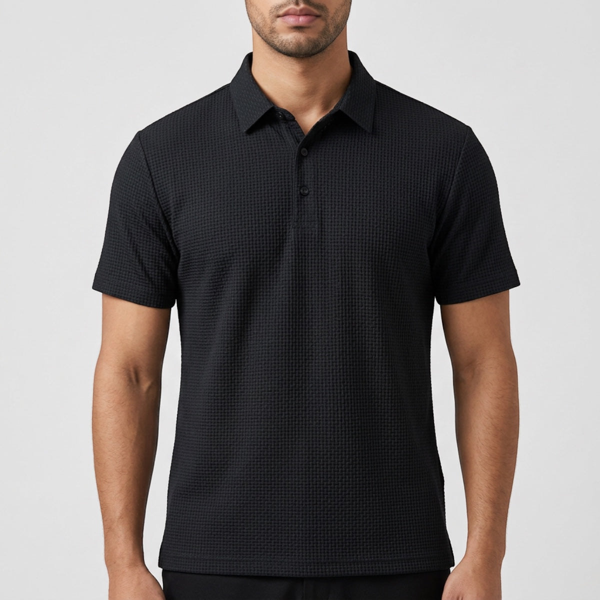 Men's Textured Polo Shirt