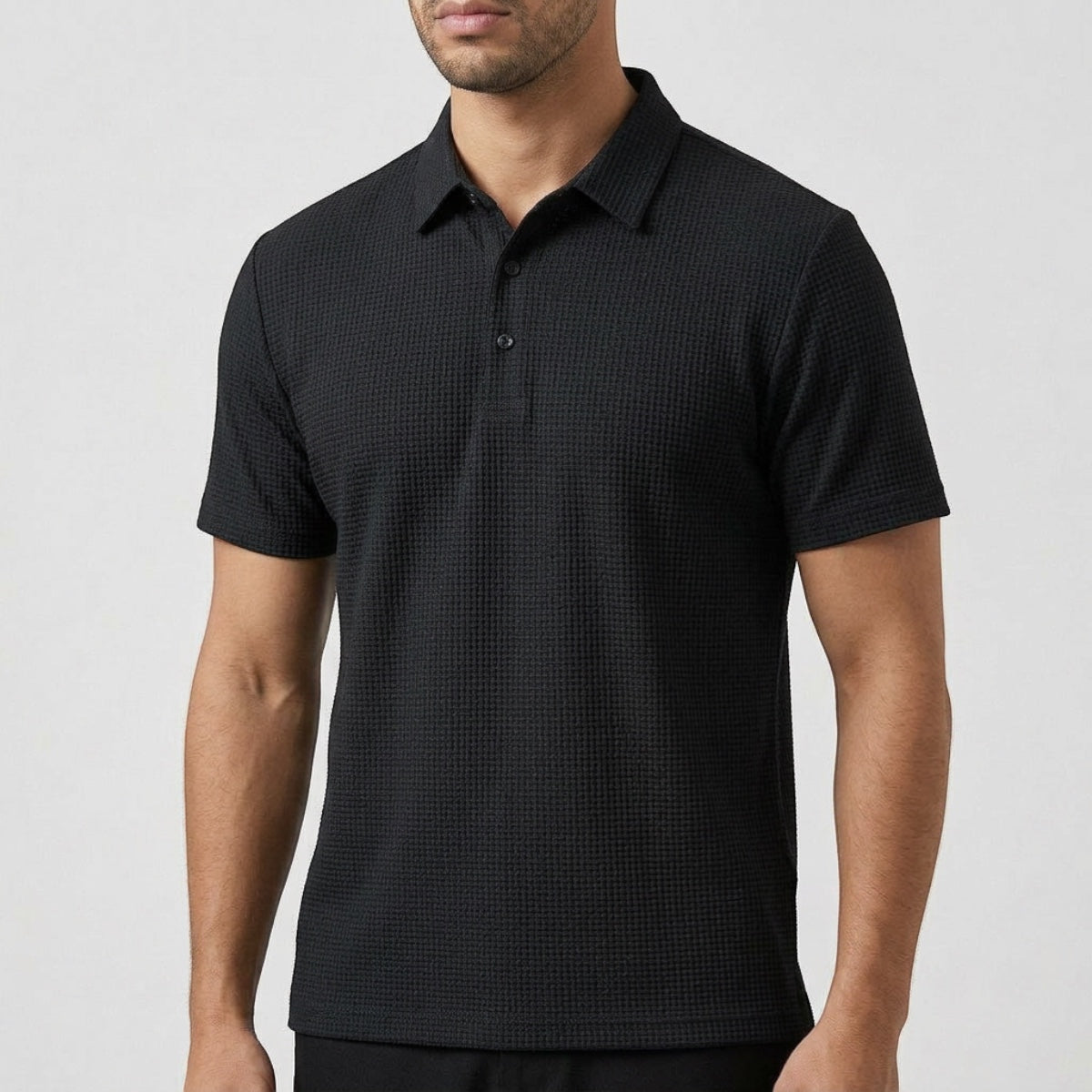 Men's Textured Polo Shirt