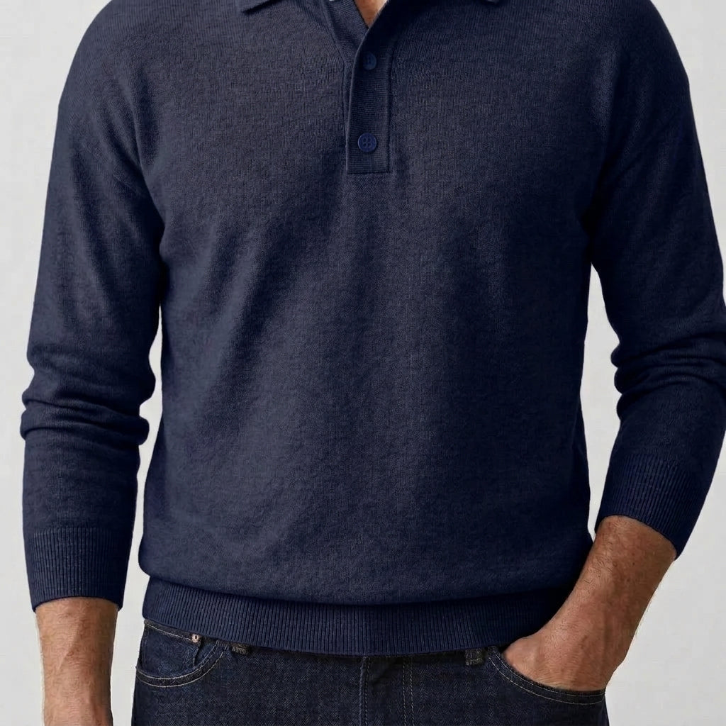 Men's Oversized Polo Sweater
