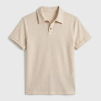 Men's Textured Knit Polo Shirt