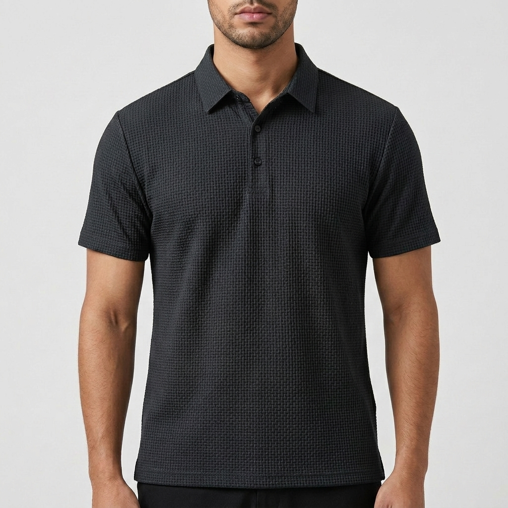 Men's Textured Polo Shirt