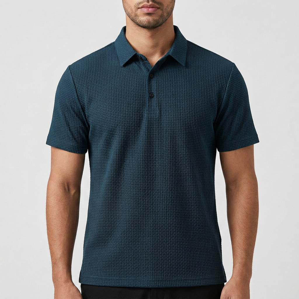 Men's Textured Polo Shirt
