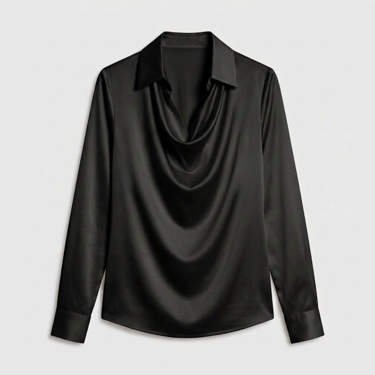 Women's Draped Neck Collared Blouse