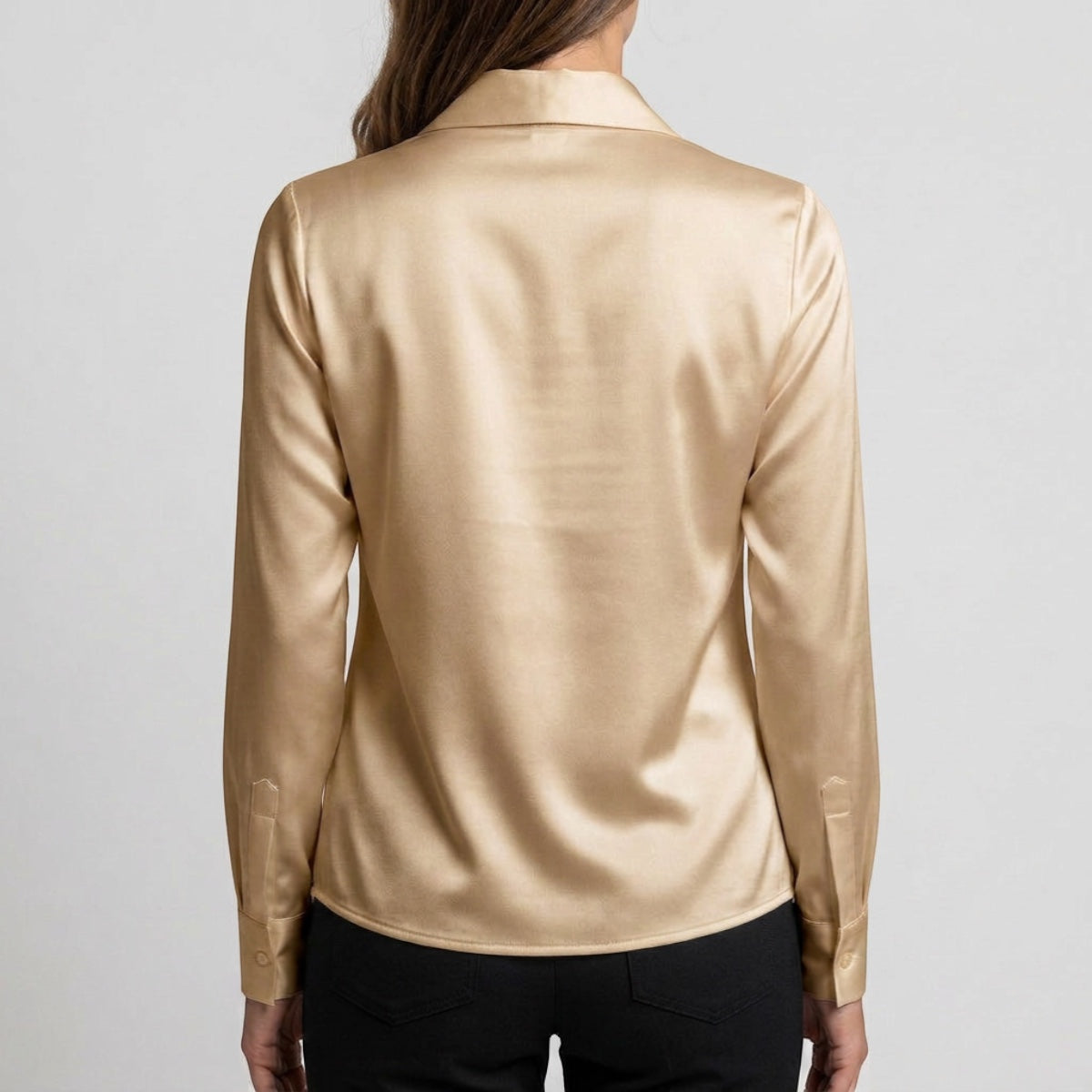 Women's Draped Neck Collared Blouse