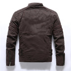 men's biker style zip-up jacket