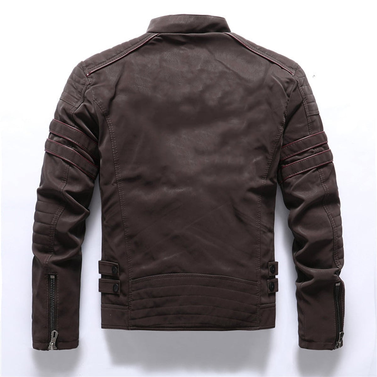 men's biker style zip-up jacket