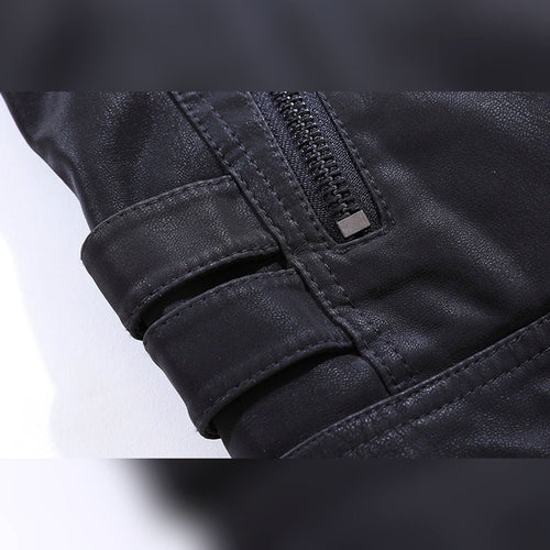 men's biker style zip-up jacket