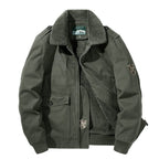 men's button-up long sleeve jacket olive green 