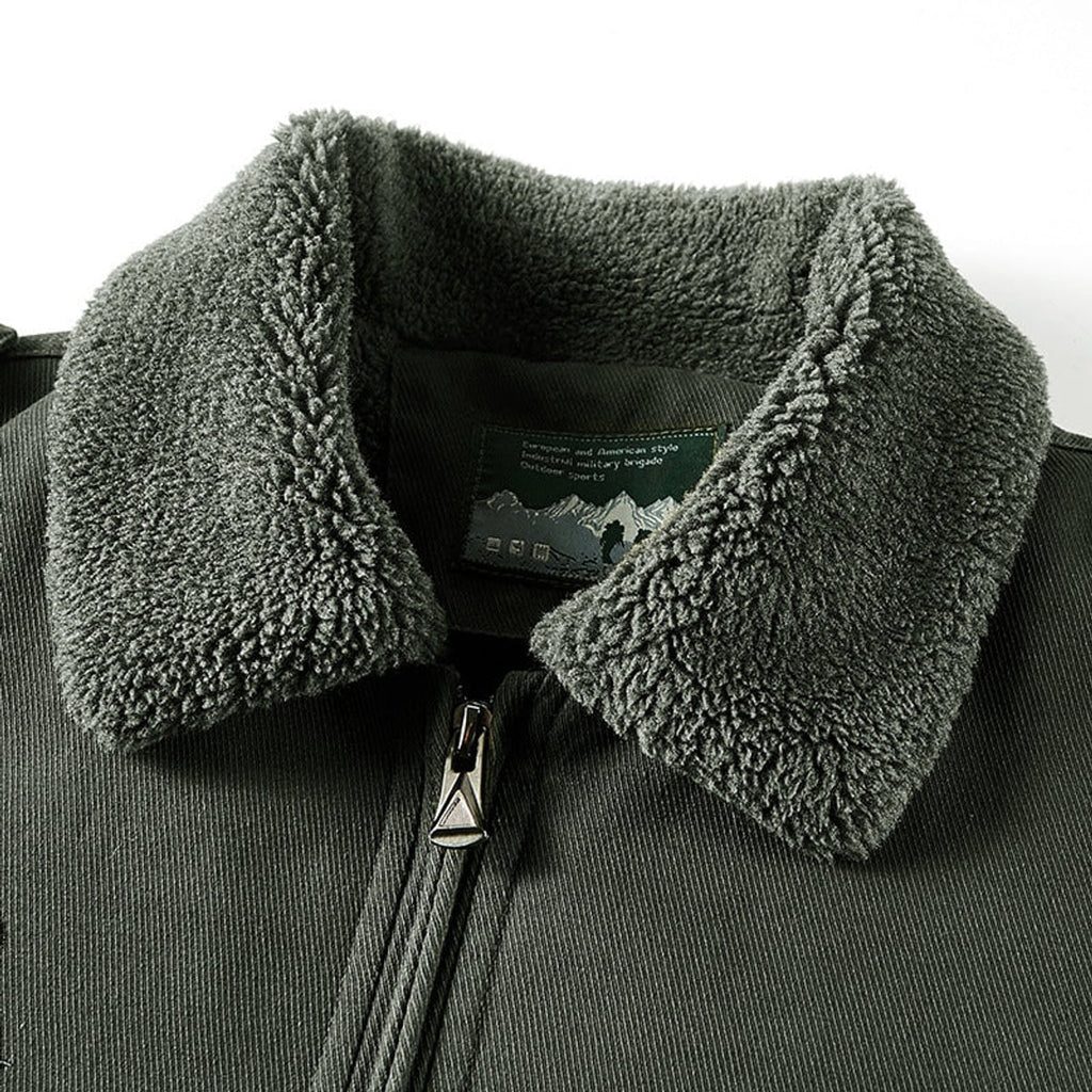 men's button-up long sleeve jacket