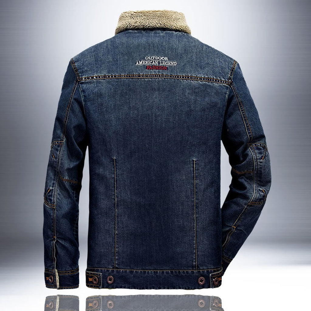 men's button-up teddy-lined jacket