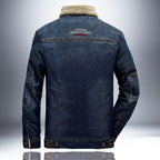 men's button-up teddy-lined jacket