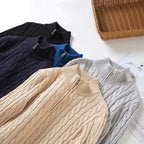 men's cable knit half zip sweater