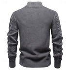 men's cable knit zip-up cardigan