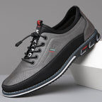 men's casual lace-up sneaker shoes in charcoal gray