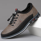 men's casual lace-up sneaker shoes in stone gray