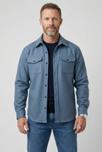 men's casual overshirt in light blue