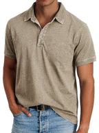 men's casual polo shirt in khaki