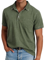 men's casual polo shirt in army green