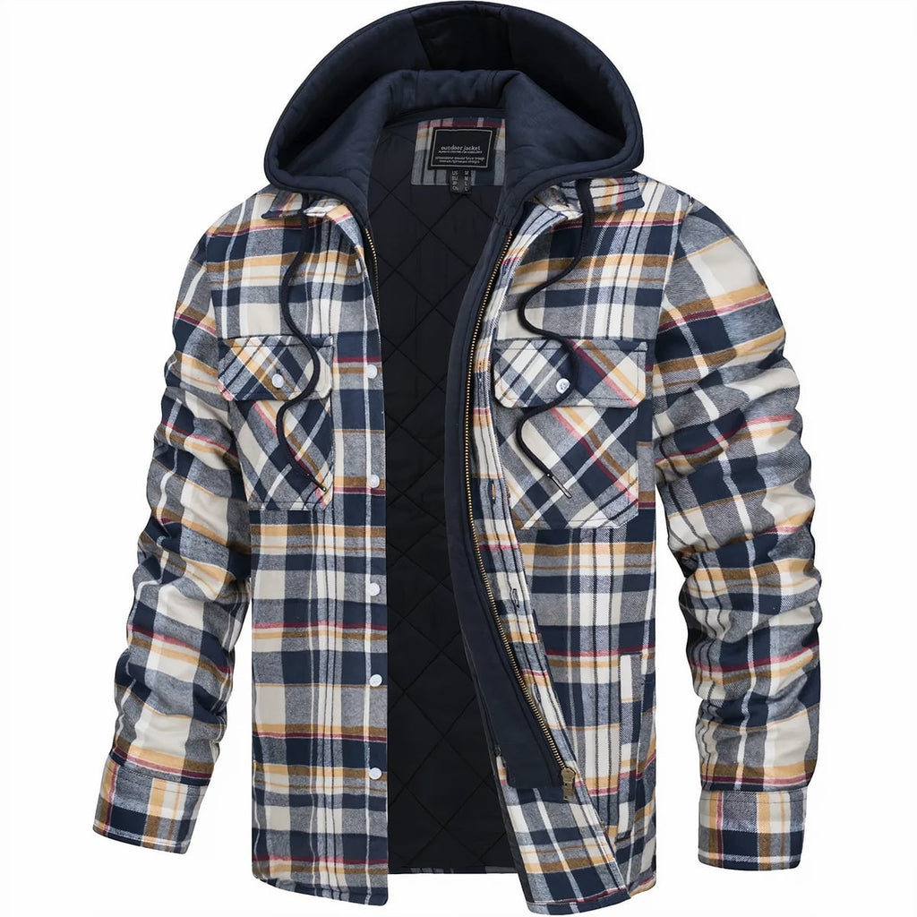 men's checked lumberjack jacket in yellow