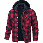 men's checked lumberjack jacket in red