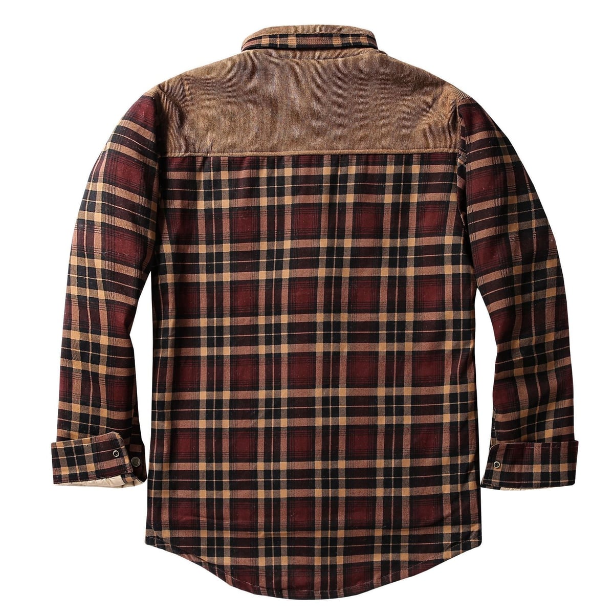 men's checked sherpa-lined shirt jacket