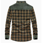 men's checked shirt jacket with pockets