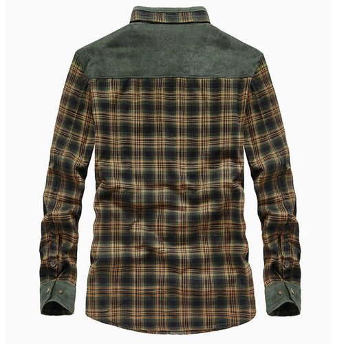 men's checked shirt jacket with pockets