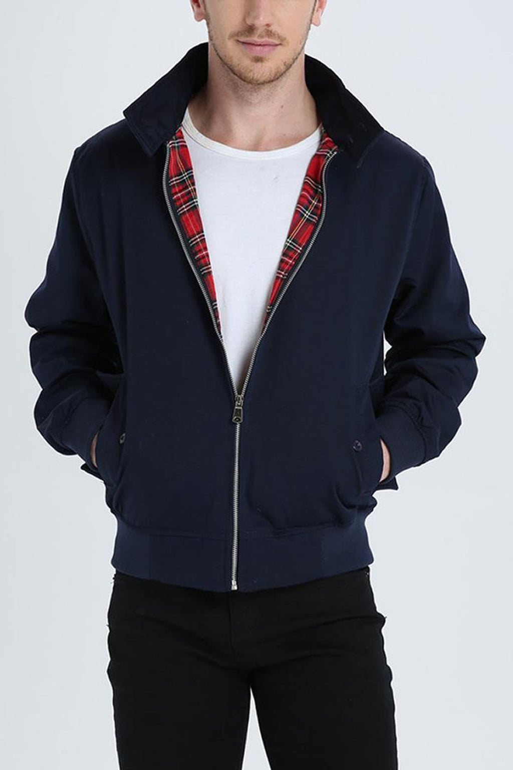 men's classic harrington jacket in dark navy