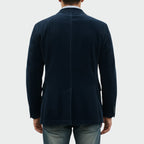 men's corduroy blazer and waistcoat set in blue