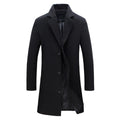 men's double-breasted trench coat black