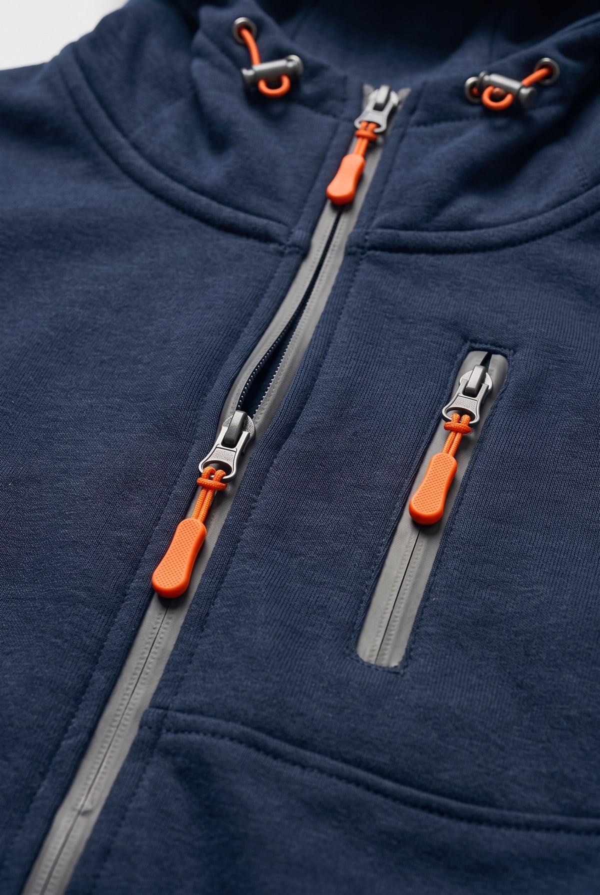 men's full zip hoodie in navy blue