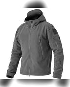 men's full-zip outdoor fleece jacket in gray