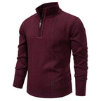 men's half zip stand collar pullover