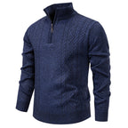 men's half zip stand collar pullover